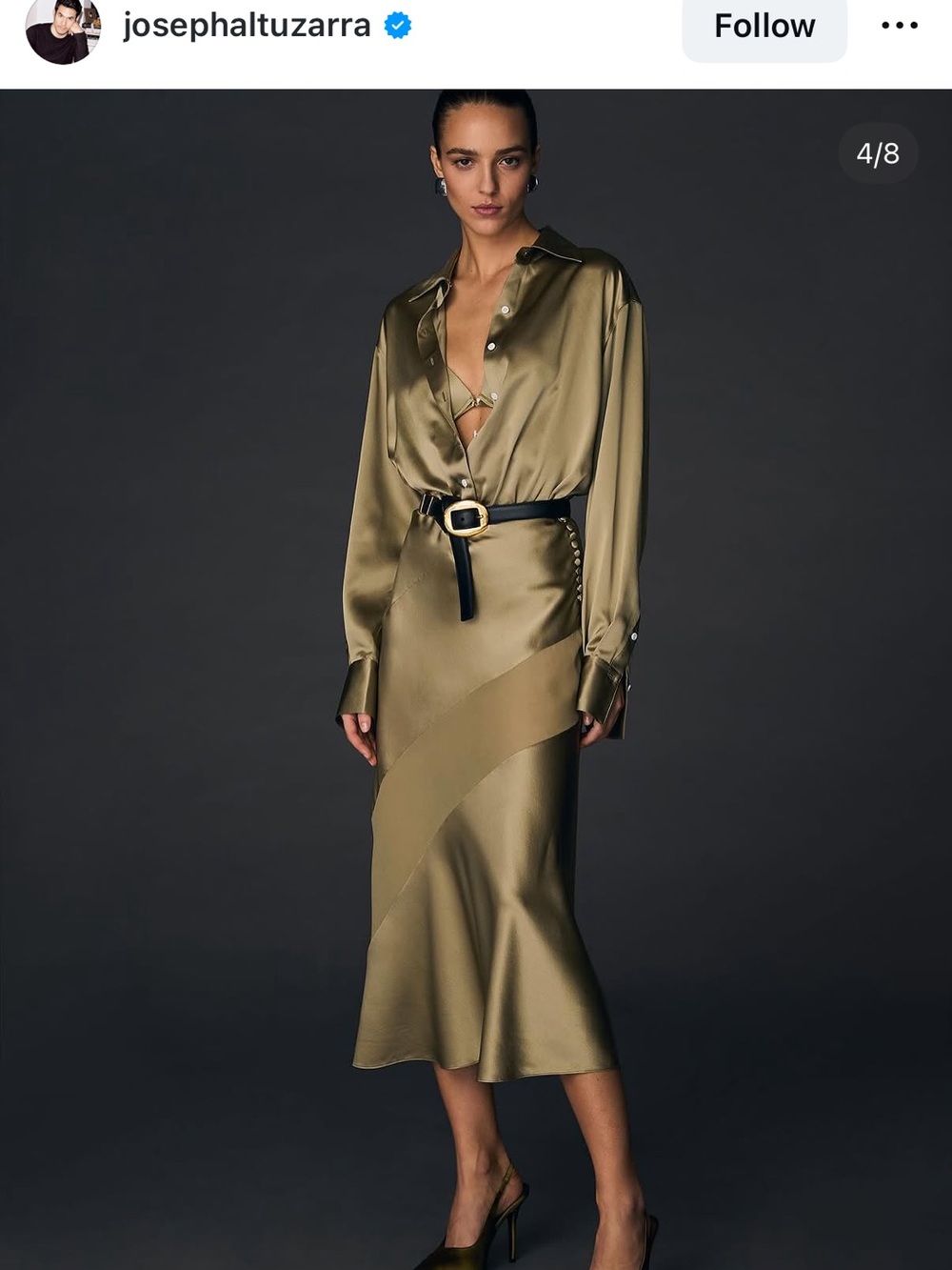 Atelier Victoria's Secret x Altuzarra Spanish Moss blouse and skirt SET L/XL NWT
